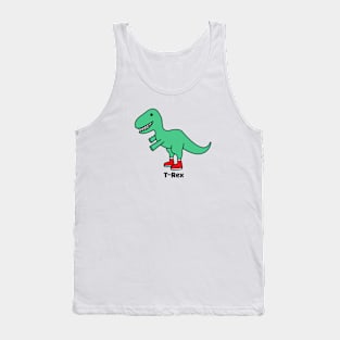 Tyrannosaurus With His Shoes Tank Top